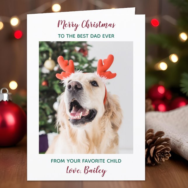 Tarjeta Festiva Foto personalizada de Mascota de papá, perro de na (Subido por el creador)