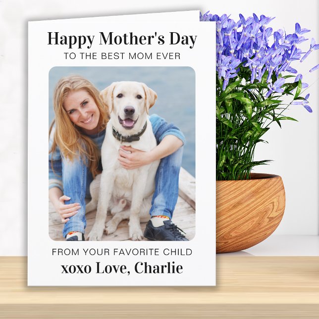 Tarjeta Festiva Foto personalizada de Mascota Personalizado de mam (Subido por el creador)