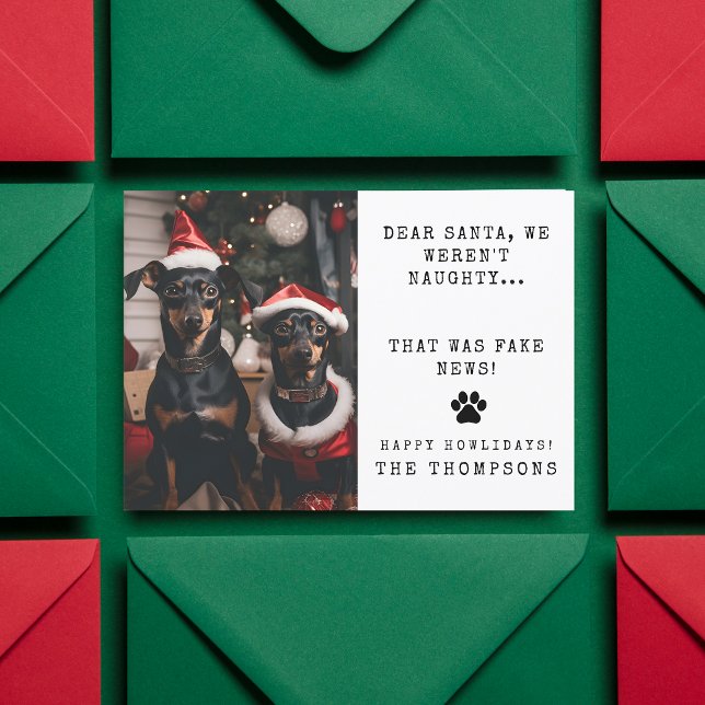 Tarjeta Festiva Foto personalizada de Navidades de fotos de perros (Subido por el creador)