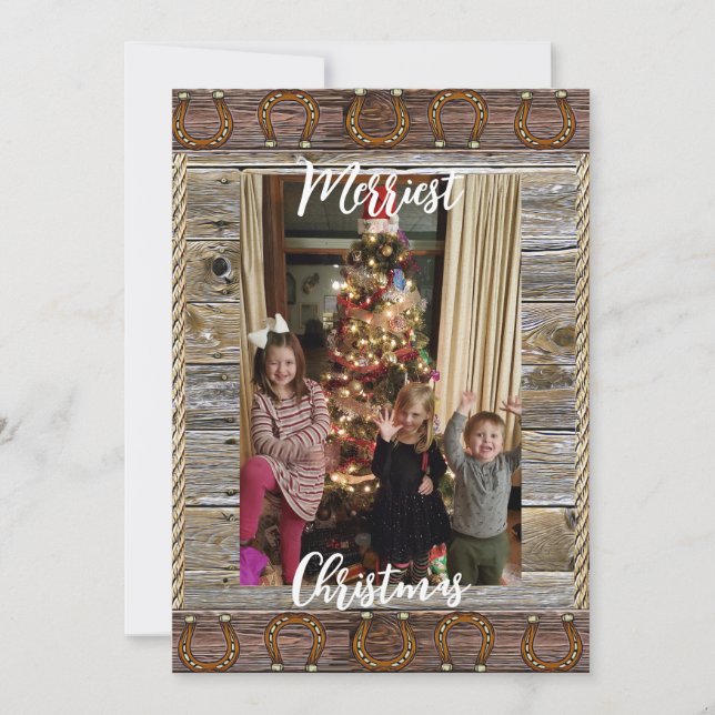 Tarjeta Festiva Foto personalizada de Navidades de países y occide (Anverso)