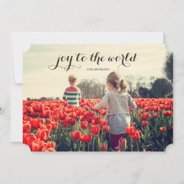 Tarjeta Festiva Foto personalizada de Navidades navideños de Joy W