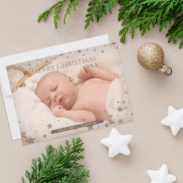 Tarjeta Festiva Foto personalizada de Navidades Starry Tender