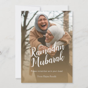 Tarjeta Festiva Foto personalizada de Ramadan Mubarak Eid Mubarak