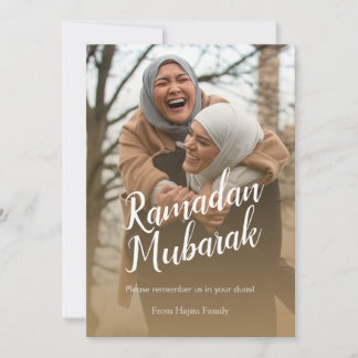 Tarjeta Festiva Foto personalizada de Ramadan Mubarak Eid Mubarak