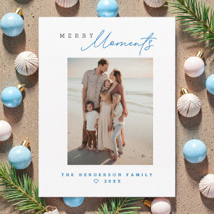 Tarjeta Festiva Foto personalizada de vacaciones familiares en la