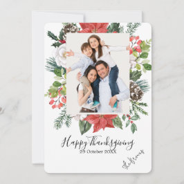 Tarjeta Festiva Foto personalizada del Día de Acción de Gracias 