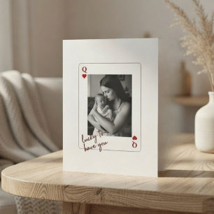 Tarjeta Festiva Foto personalizada del Día de la Madre