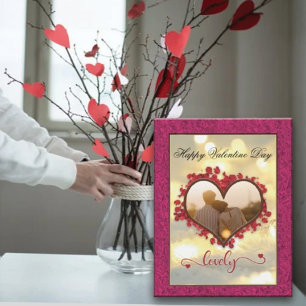 Tarjeta Festiva Foto personalizada del Día de San Valentín