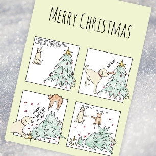 Tarjeta Festiva Foto personalizada divertida gato perro caricatura