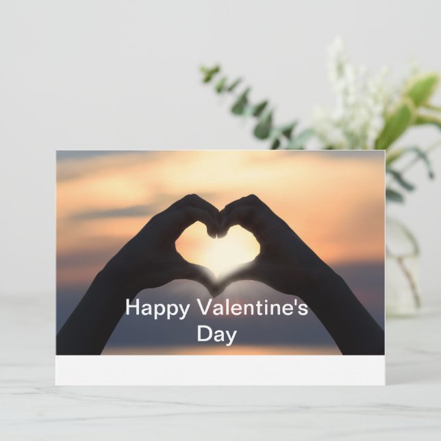 Tarjeta Festiva Foto personalizada Feliz Día de San Valentín  (Anverso de pie)