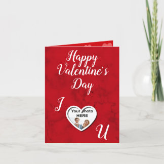 Tarjeta Festiva Foto personalizada Feliz Día de San Valentín