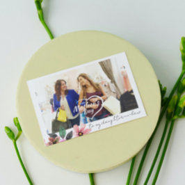 Tarjeta Festiva Foto personalizada floral día de la madre nuera
