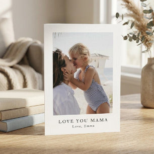 Tarjeta Festiva Foto Personalizada Te Amo Mamá Personalizada