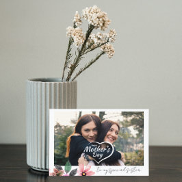 Tarjeta Festiva Foto personalizado Floral Feliz Día de la Madre pa