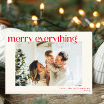 Tarjeta Festiva Foto personalizado Red Moderno Feliz Todo Navidade<br><div class="desc">Foto personalizado Red Moderno Feliz Todo Navidad Tarjeta de vacaciones</div>