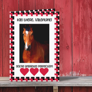 Tarjeta Festiva Foto personalizado Valentine del caballo