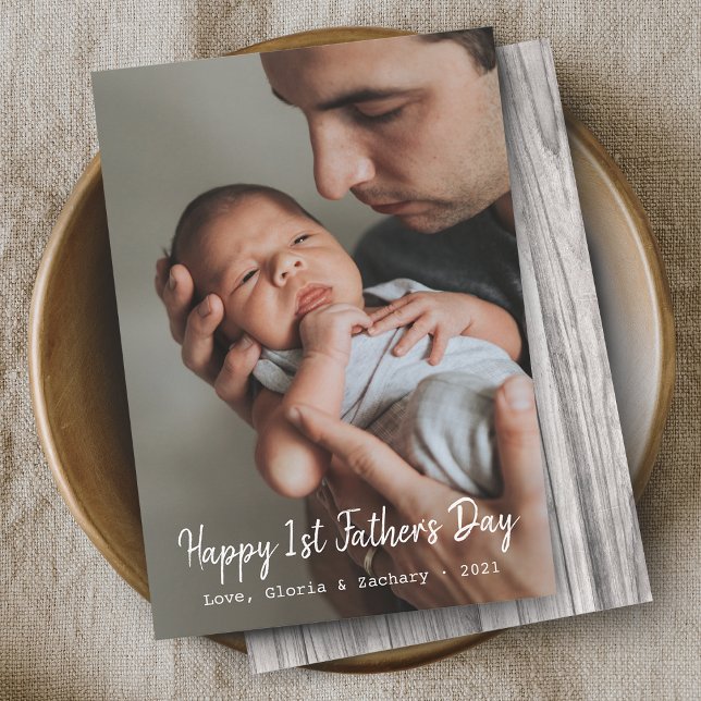 Tarjeta Festiva Foto por primera vez del Día del Padre (Subido por el creador)