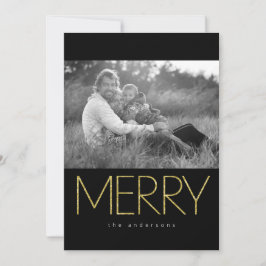 Tarjeta Festiva Foto Purpurinoso MERRY 2