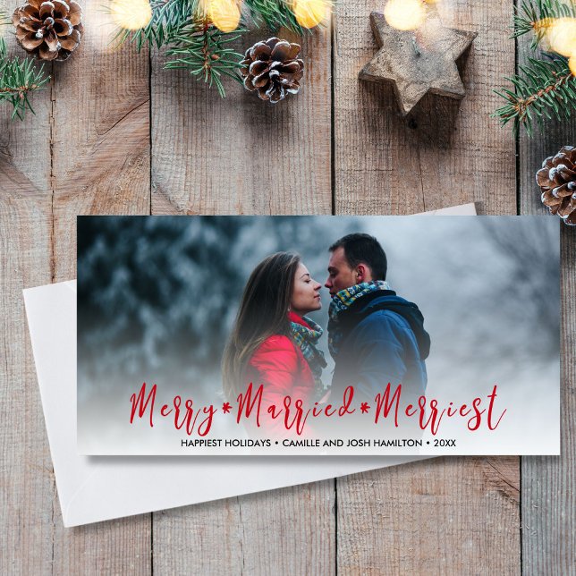 Tarjeta Festiva Foto recién casada con Navidades recién casados de (Subido por el creador)