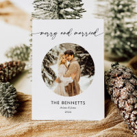 Foto redonda Recién casados Navidades moros y casa