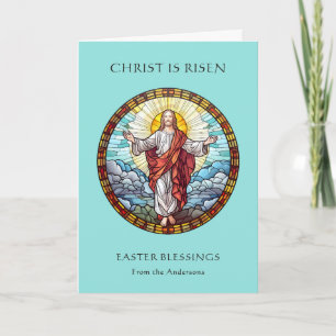 Tarjeta Festiva Foto religiosa católica Pascua Jesucristo