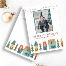 Foto Retro Merry Christmas Cards