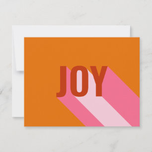 Tarjeta Festiva Foto Retro Mod Colorido Rosa Naranja Alegría