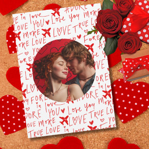 Tarjeta Festiva Foto Romántica de Viaje Te Amo Avión Personalizado