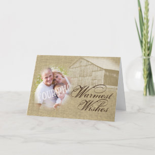 Tarjeta Festiva Foto Rustic Barn Country
