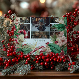 Tarjeta Festiva Foto Rustic Candy Navidades Fiesta