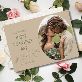 Tarjeta Festiva Foto Rustic Happy Valentines Day Couple