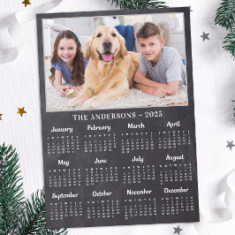 Tarjeta Festiva Foto Rustica 2026 Calendario de 12 meses de año co