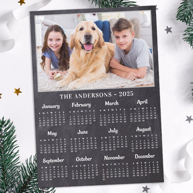 Tarjeta Festiva Foto Rustica 2026 Calendario de 12 meses de año co (Subido por el creador)