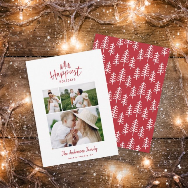 Tarjeta Festiva Foto rústica de Navidades modernos y mínimos (Subido por el creador)