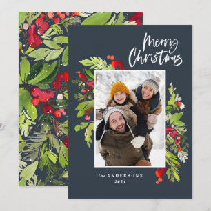 Tarjeta Festiva Foto rústica tradicional de navidades