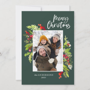 Tarjeta Festiva Foto rústica tradicional de navidades