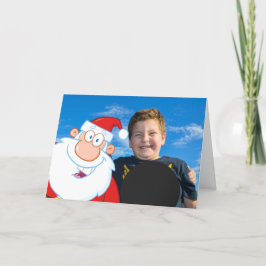Tarjeta Festiva Foto Selfie de Santa Claus
