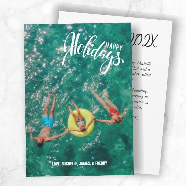 Tarjeta Festiva Foto sencilla con saludo escrito (Subido por el creador)