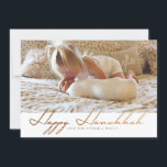 Tarjeta Festiva Foto subió el | feliz elegante del oro de Jánuca<br><div class="desc">Por diseños redefinidos</div>
