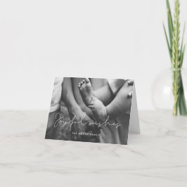 Tarjeta Festiva Foto superpuesta de minimalistas deseos alegres