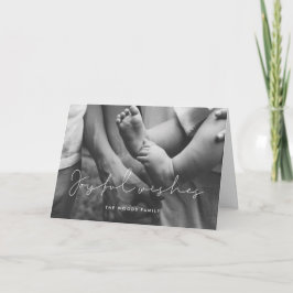 Tarjeta Festiva Foto superpuesta de minimalistas deseos alegres