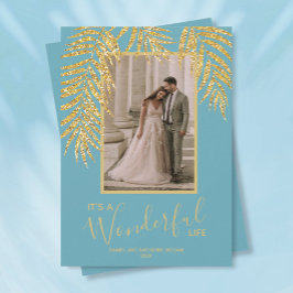 Tarjeta Festiva Foto tropical de Navidades de palma