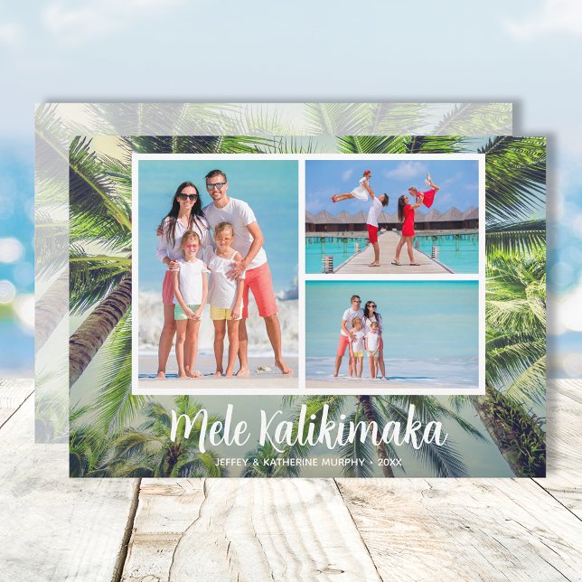 Tarjeta Festiva Foto Tropical Mele Kalikimaka (Subido por el creador)