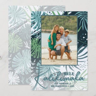 Tarjeta Festiva Foto Tropical Mele Kalikimaka