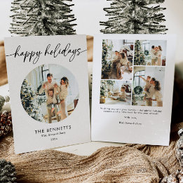 Tarjeta Festiva Foto única de Happy Holidays