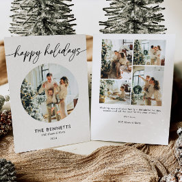 Tarjeta Festiva Foto única de Happy Holidays