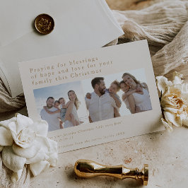 Tarjeta Festiva Foto única de la Biblia de Oro EMELIA cita a Navid