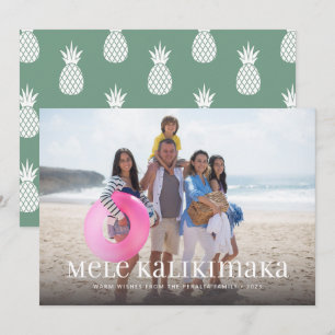 Tarjeta Festiva Foto única Mele Kalikimaka