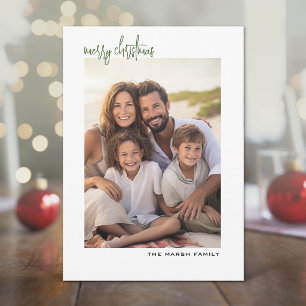 Tarjeta Festiva Foto vertical - borde blanco mínimo - parte poster