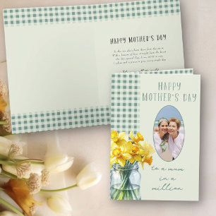 Tarjeta Festiva Foto vertical de narcisos de primavera para el Día